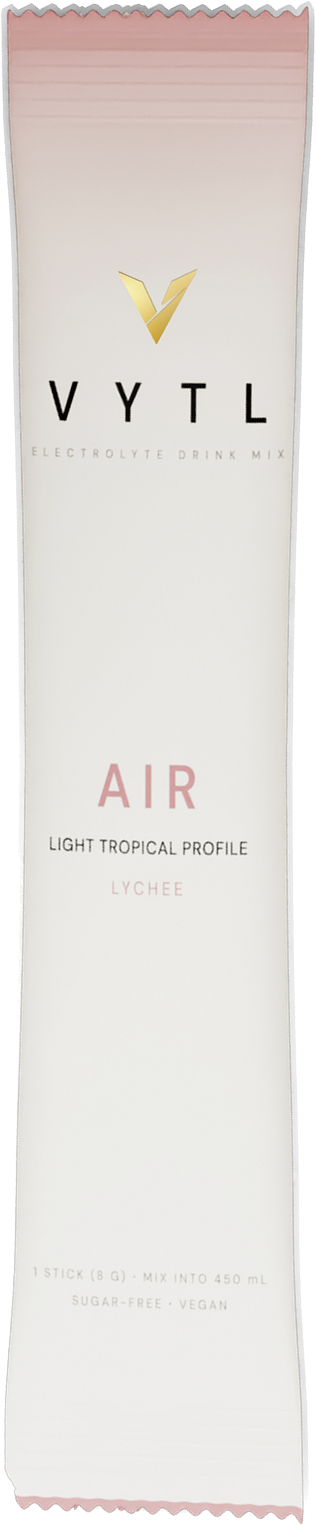 VYTL AIR Lychee electrolyte stick pack, front view